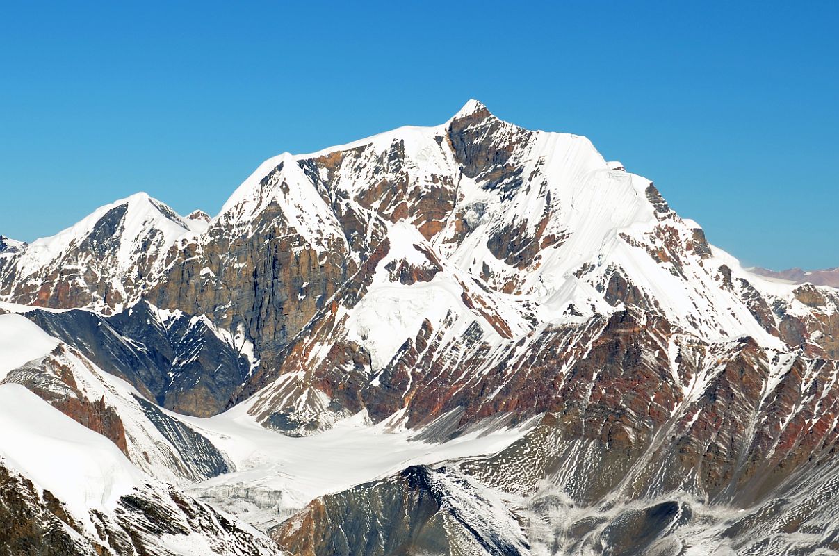 17 Putrun Himal with Genjang Below Close Up From Chulu Far East Summit Panorama 